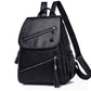 Fashionable PU Soft Leather Casual Backpack with Multiple Pockets - Teleplus for Travel leather casual backpack