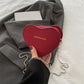 Fashionable Retro Mini Heart Shape Bag with Chain and Sandwich Pockets - Teleplus fashionable retro mini chain heart