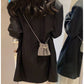 Fashionable Rhinestone Single Shoulder Chain Bag with Drawstring and Urban Style - single shoulder chain drawstring