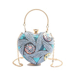 Fashionable Sequins Shoulder Bag Heart Shape Crossbody for Party Stylish Carry - fashionable sequins shoulder bag retro