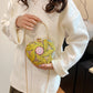 Fashionable Sequins Shoulder Bag Heart Shape Crossbody for Party Stylish Carry - fashionable sequins shoulder bag retro