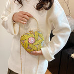Fashionable Sequins Shoulder Bag Heart Shape Crossbody for Party Stylish Carry - fashionable sequins shoulder bag retro