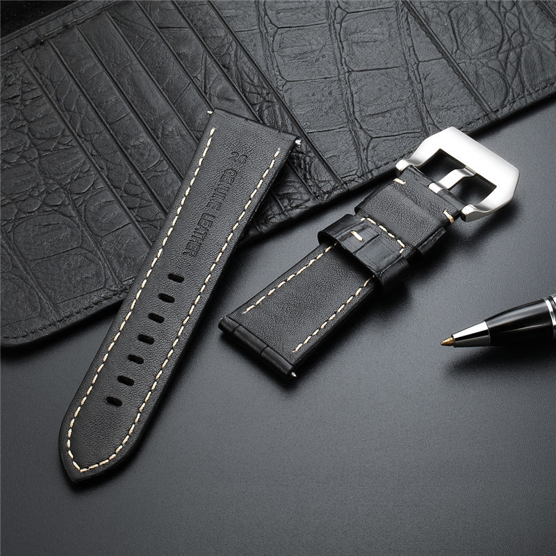 Fashionable Vintage Bamboo Pattern Leather Strap - Fashionable Vintage Bamboo Leather Strap with Buckle Options