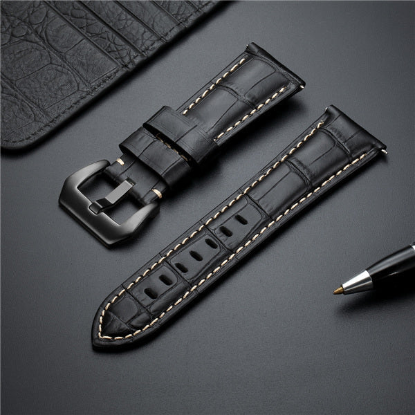 Fashionable Vintage Bamboo Pattern Leather Strap - Fashionable Vintage Bamboo Leather Strap with Buckle Options