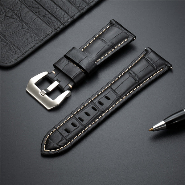 Fashionable Vintage Bamboo Pattern Leather Strap - Fashionable Vintage Bamboo Leather Strap with Buckle Options