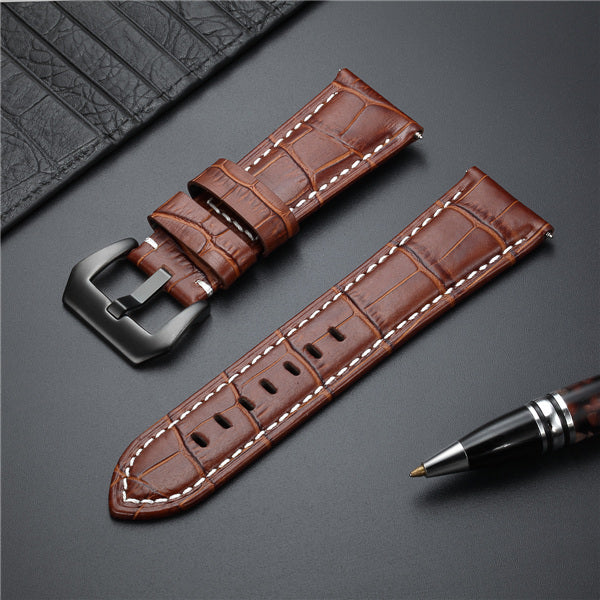 Fashionable Vintage Bamboo Pattern Leather Strap - Fashionable Vintage Bamboo Leather Strap with Buckle Options