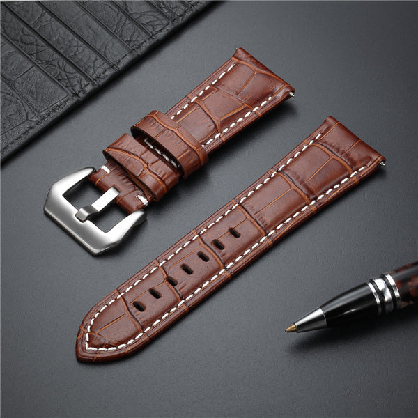 Fashionable Vintage Bamboo Pattern Leather Strap - Fashionable Vintage Bamboo Leather Strap with Buckle Options