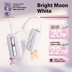 Fast Charge Portable Power Bank with Large Capacity Digital Display in Pink Purple White - Teleplus large capacity