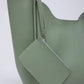 Mint green SHK108 faux leather women hand and shoulder bag with wallet and makeup bag
