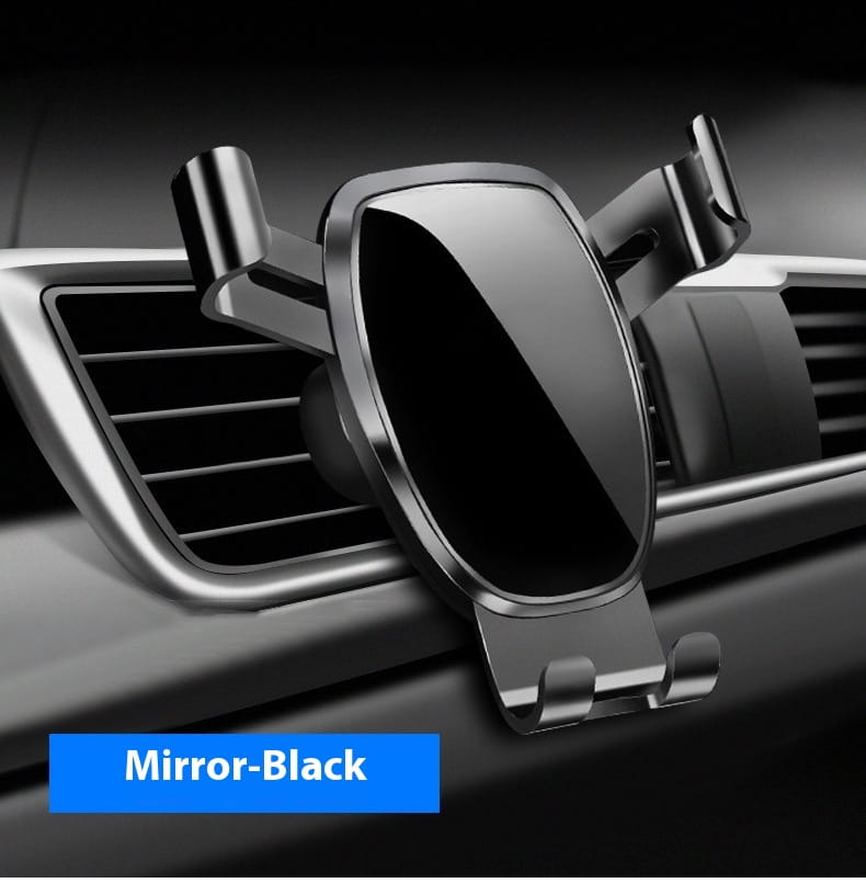 Elegant Frosted and Mirror Car Phone Holder with Shockproof Navigation Support