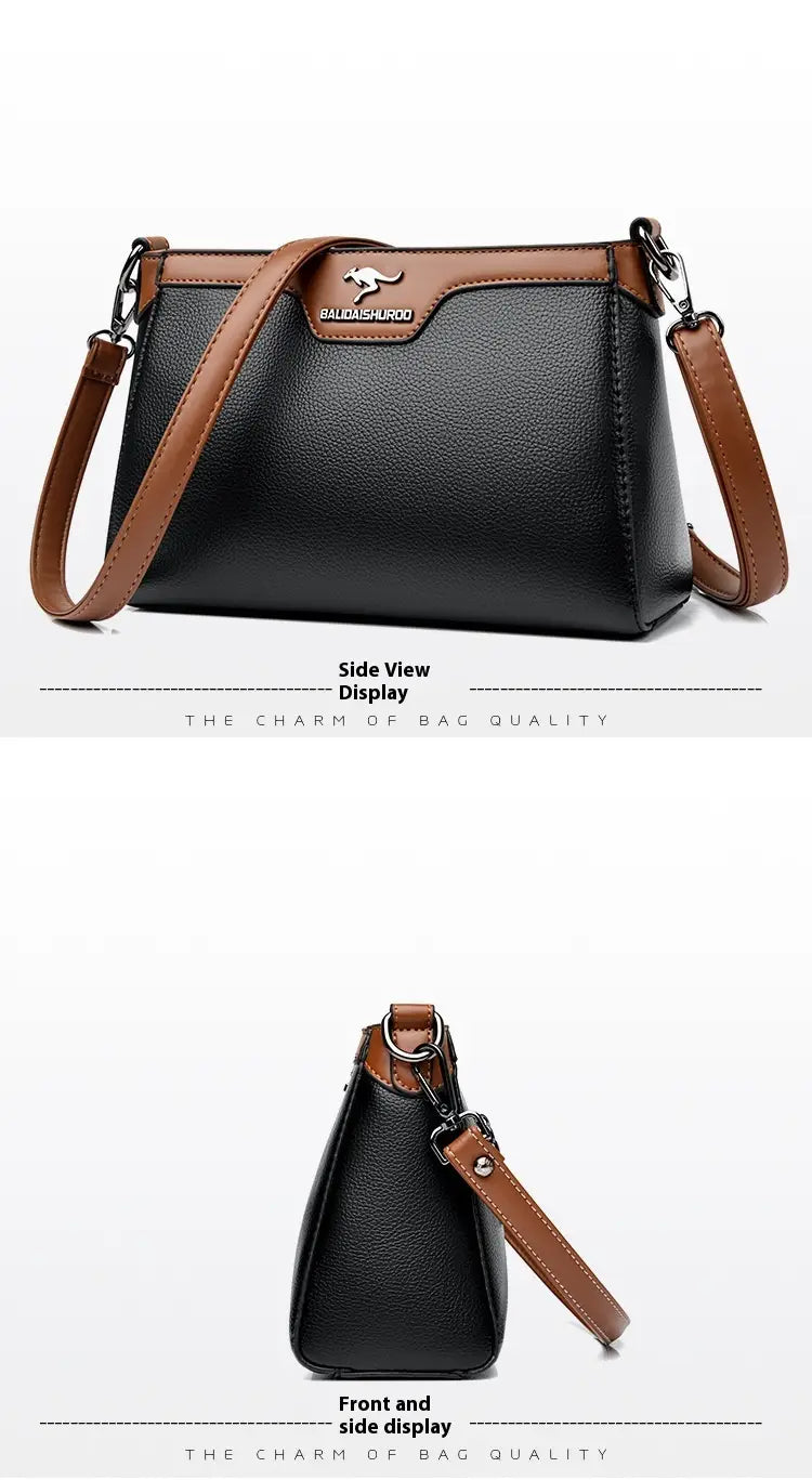 Organisateur de valise de voyage en cuir PU avec plusieurs poches à fermeture éclair