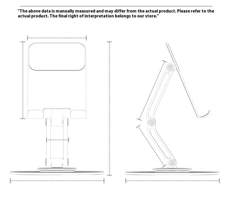 Aluminum Alloy Mobile Phone Desktop Bracket with Rotation Telescopic Adjustment