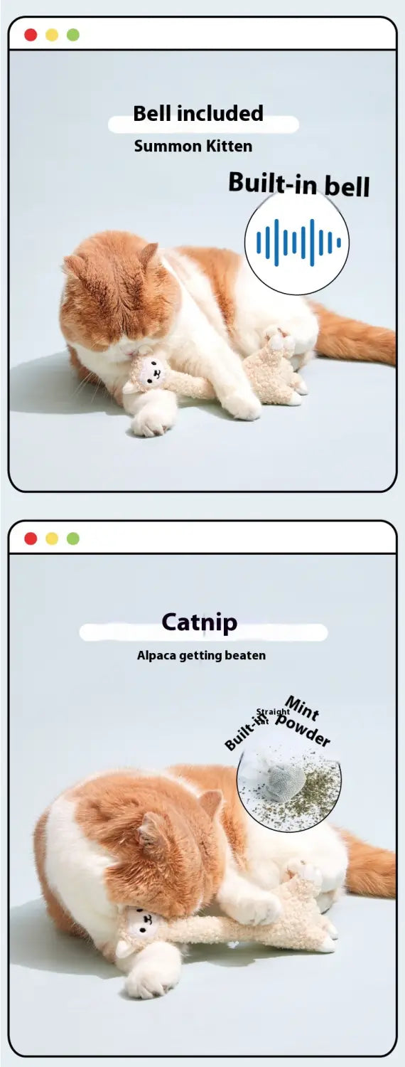 Magic Animal Cat Teaser Alpaca Pehmo -lelu Interactive Teasing Stick