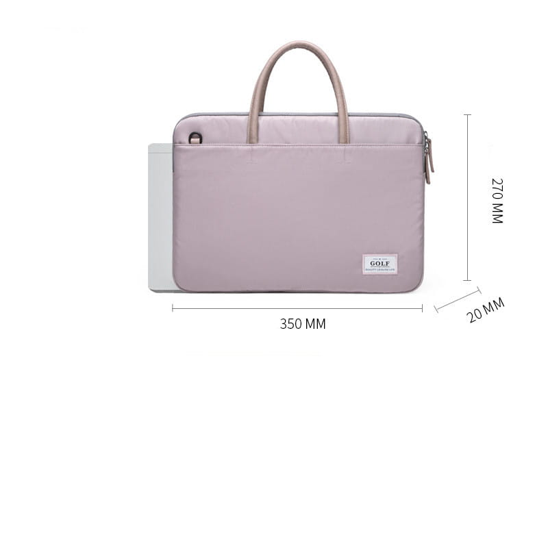 15,6 tums bärbar dator Nylon blixtlås Fodral kompatibel med MacBook Dark Blue Pink