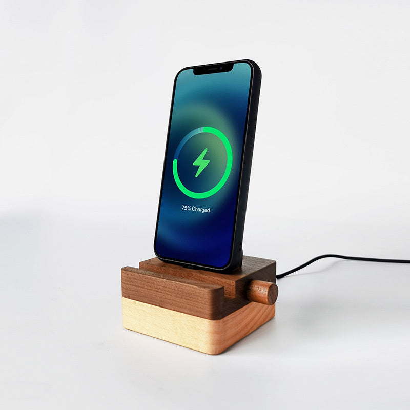 Wooden Mobile Phone Charging Base - Wooden Charging Base for Phones That Love Nature