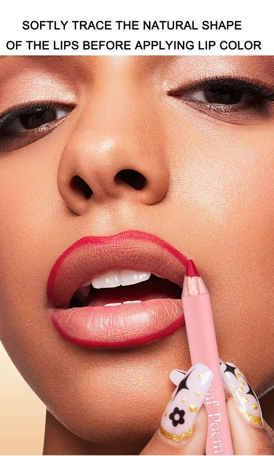 Single Lip Liner for Matte Lipstick and Color Enhancement