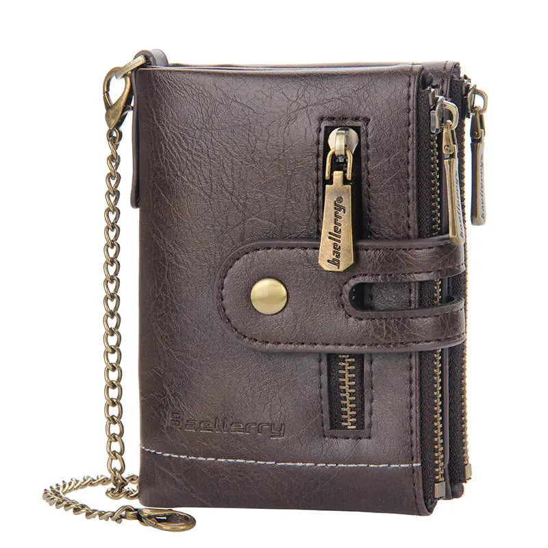 Vertical Casual PU Leather Wallet Bag for United States and CHF Markets