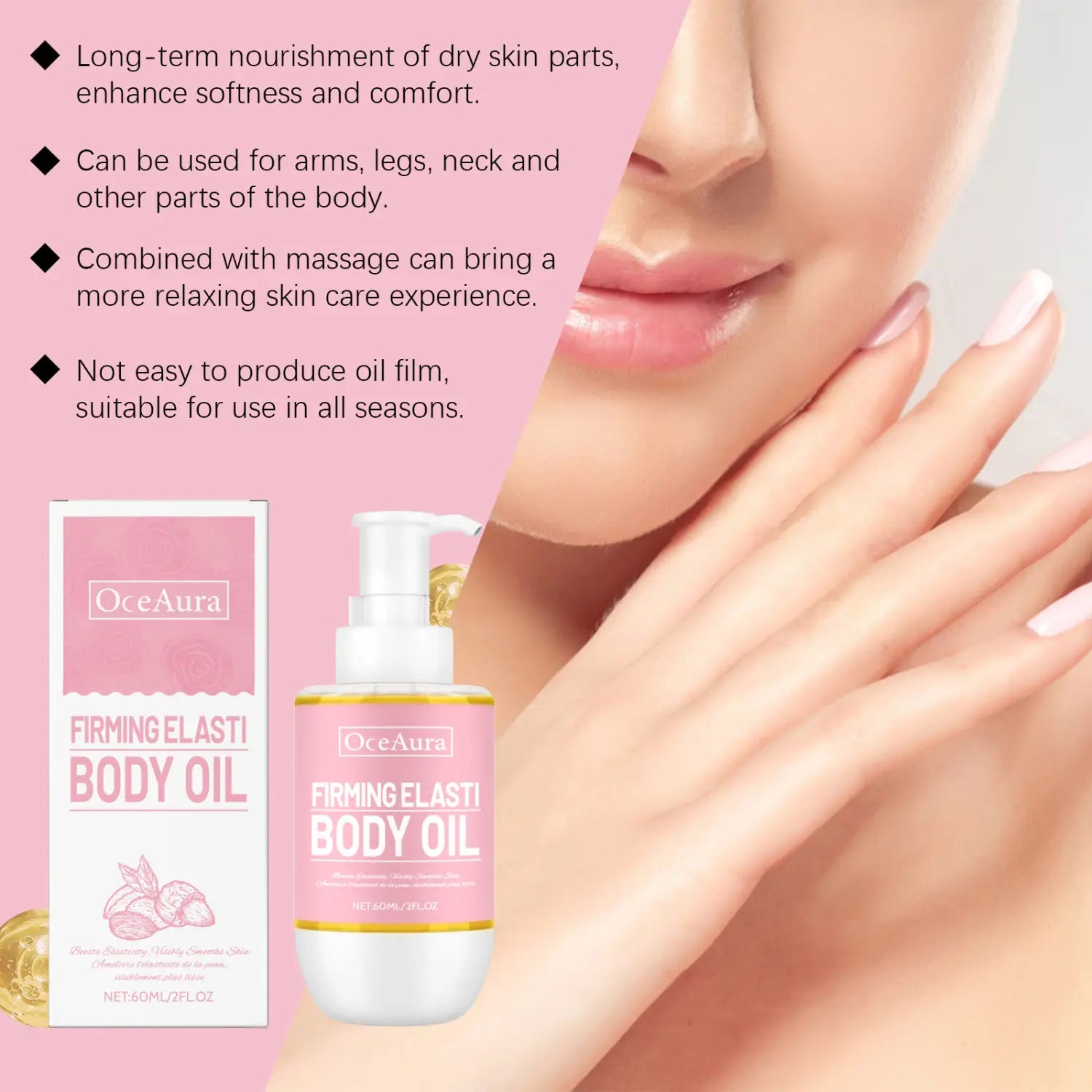 Universaalne nahahoolduse kehaõli komplekt 60 ml toitamiseks