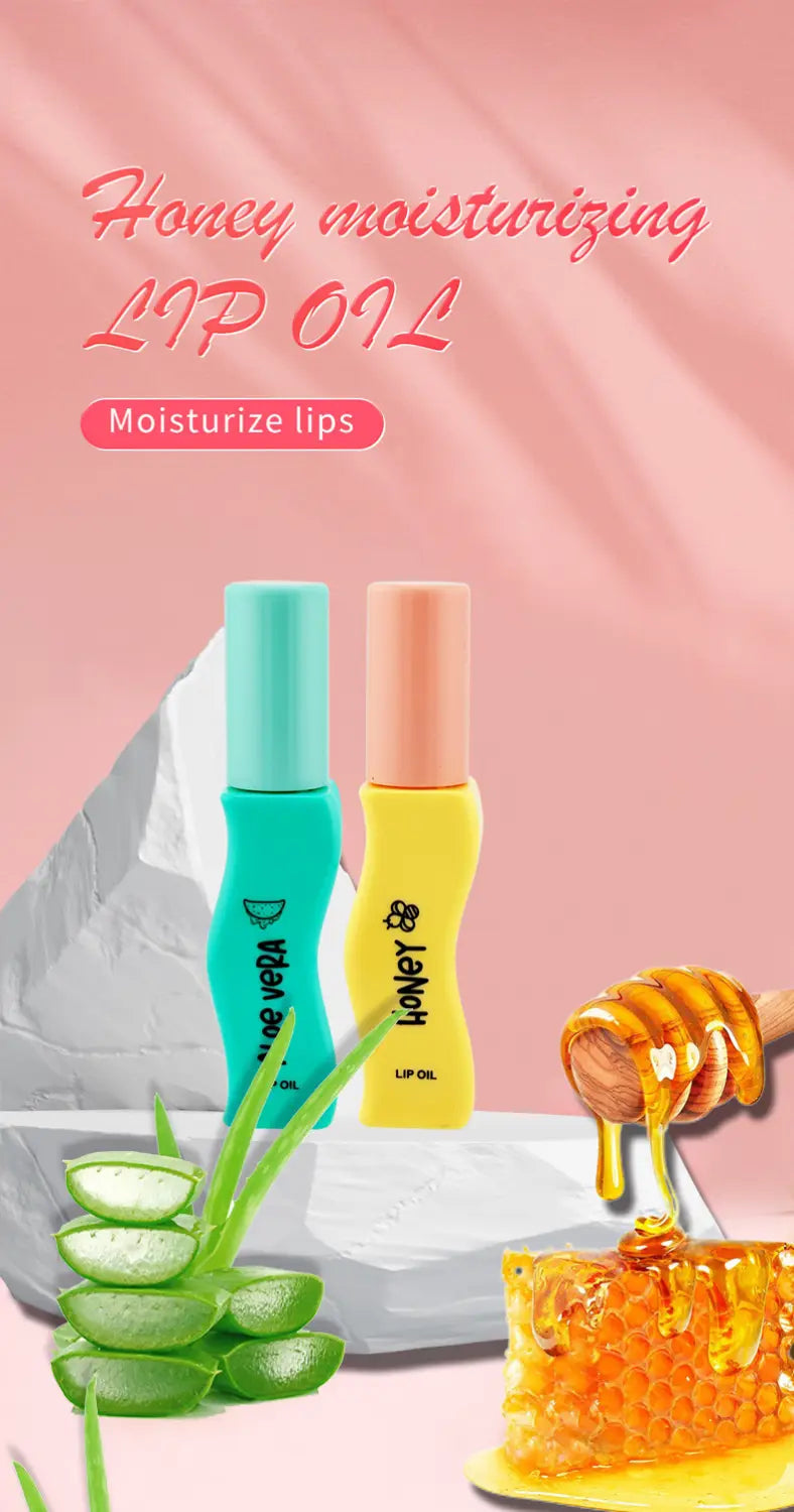 Honey Aloe Lip Gloss Moisturizing Oil for Soft and Hydrated Lips