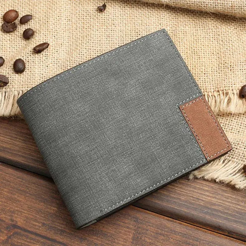 Customized PU Leather Coin Purse for Men in Gray Brown Dark Black