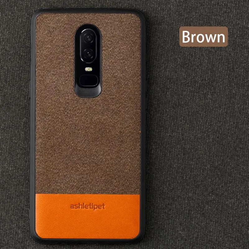 Cloth pattern anti-fall leather case