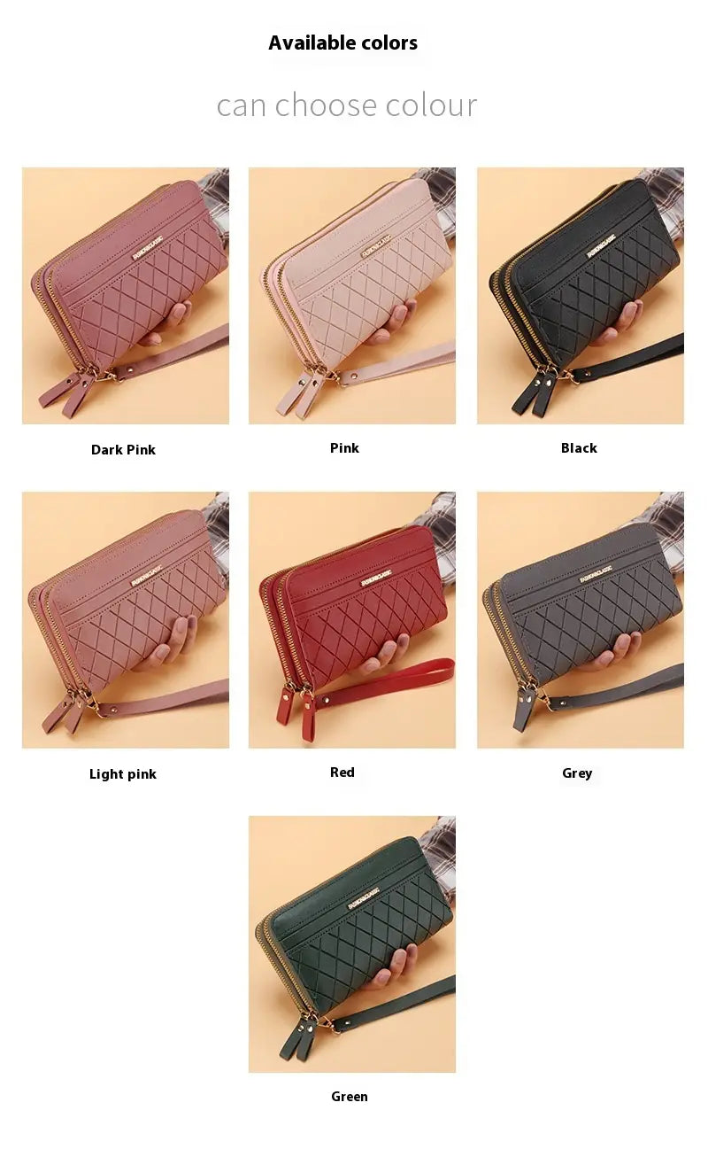 Portefeuille en cuir synthétique en plusieurs couleurs avec des emplacements de carte et une conception compacte