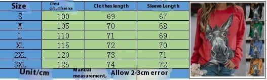 Fargerik langermet pullover for kvinner løs passform flere størrelser casual top