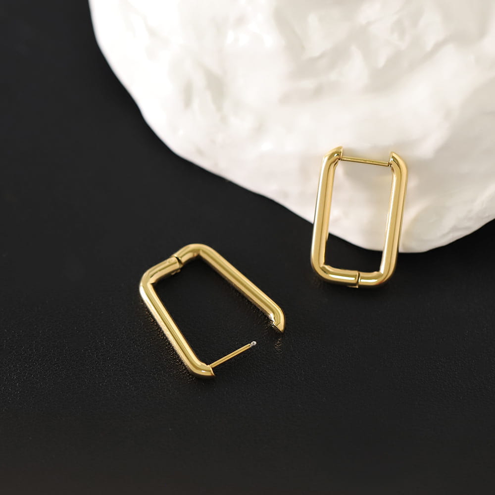 Simple Functional Square Ear Clip Earrings