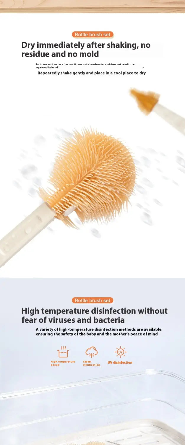 United States Milk Coffee White Fragrant Purple Brush Set Portable Bottle Cleaner