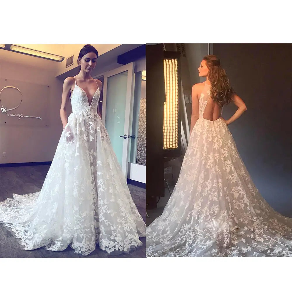 White Princess Skirt Dress Modern Bridal Backless Lace Sleeveless Midi