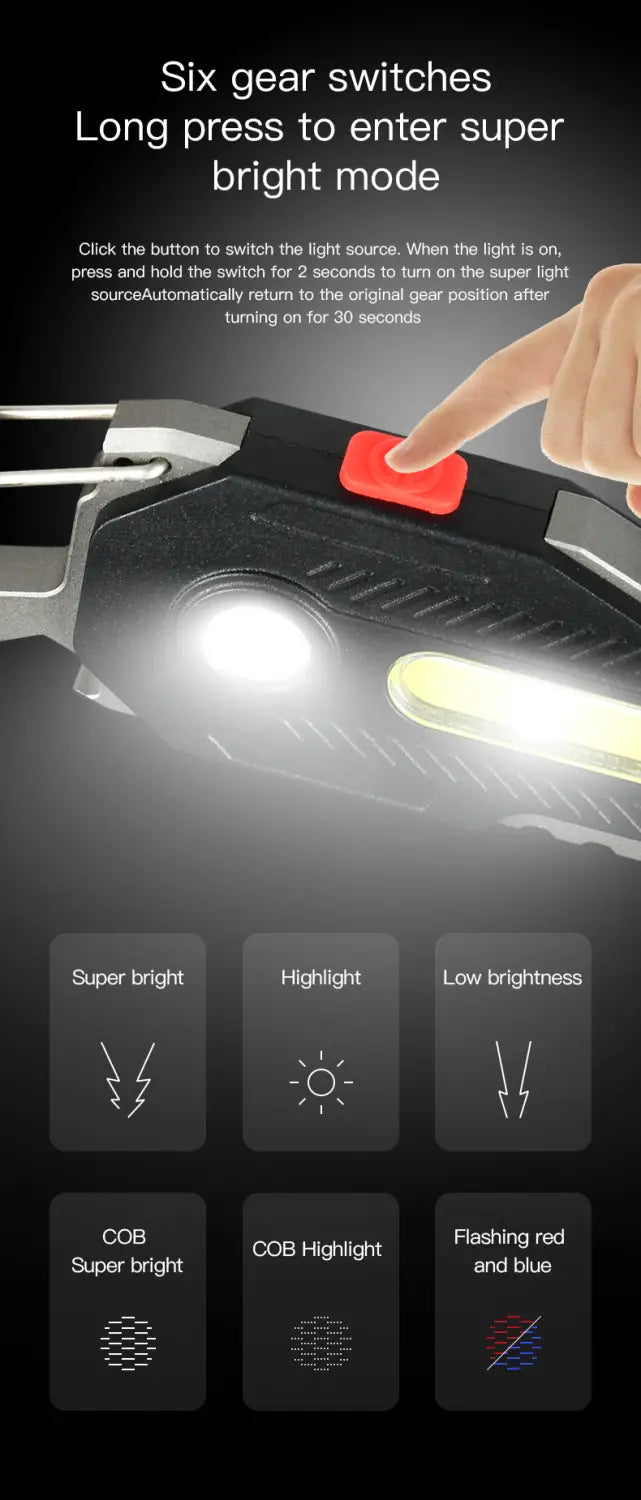Multifunctional Emergency Charging Light Keychain with Survival Tools