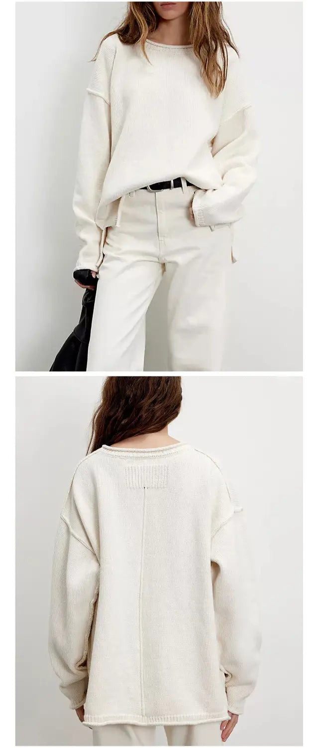 Lahtine kootud viskoosiga pulloveri kampsun Naised pikkade varrukatega Aasia suurus S-XL