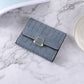 Short Style Solid Color Three Fold Student Coin Purse Female - Purse So Short It Can’t Hold Long Stories