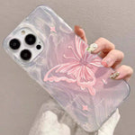 Feather Yarn Butterfly Silicone Phone Case for iPhone Shockproof and Durable - Teleplus feather yarn butterfly silicone