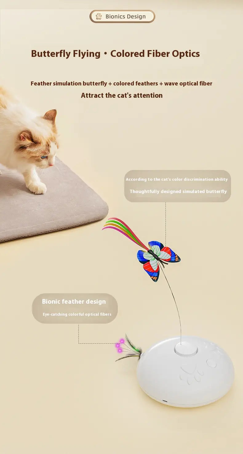 Interaktive Federkatze Spielzeug für Innenkatzen jagen und spiele Übung