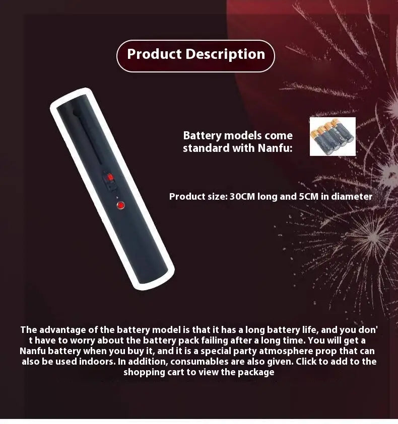 Handheld Electronic Sparkler Machine with Six Controllers for Enhanced Performance