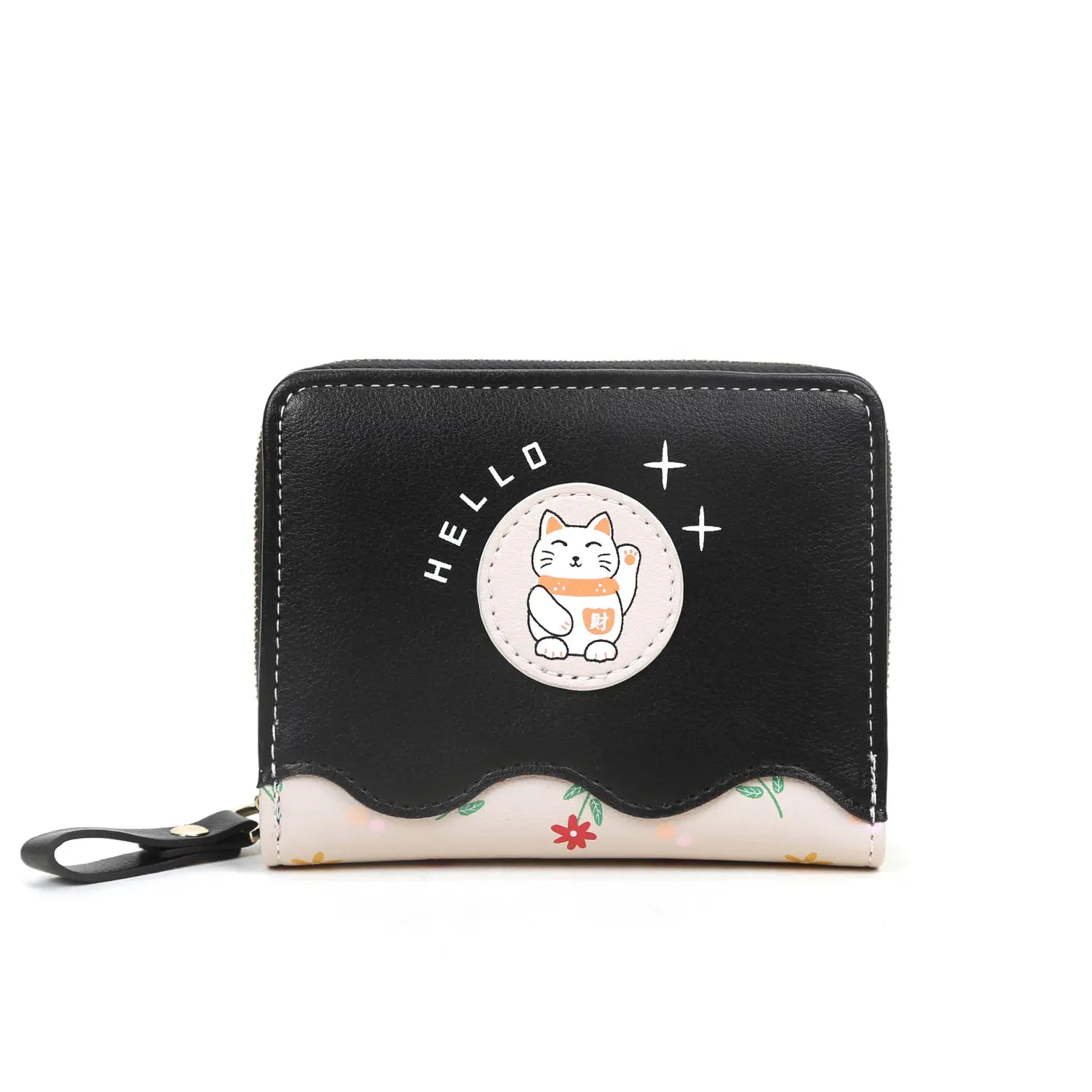 Minimalist Patchwork Wallet in Bright Yellow and Black for Women