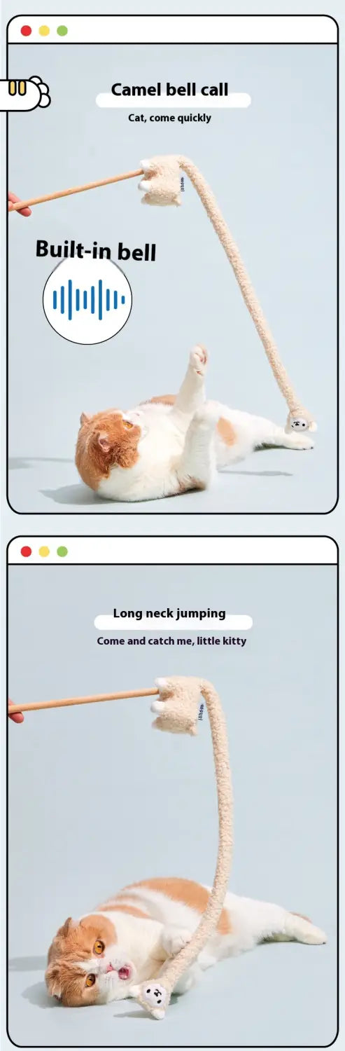 Magic Animal Cat Teaser Alpaca Pehmo -lelu Interactive Teasing Stick
