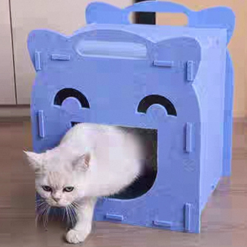 Felt Cat Bed Cave Smiley Nest Indoor Cozy House for Cats - Teleplus cat bed