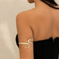 Female Hip-hop Style Spiral Broken Stone Open Arm Bracelet - Female Hip-hop Style Gold Light Spiral Bracelet