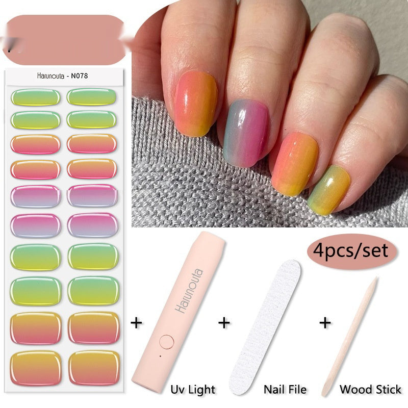 Female Nail Stickers Set with Light Machine for CHF and United States - US united states chf nail stickers