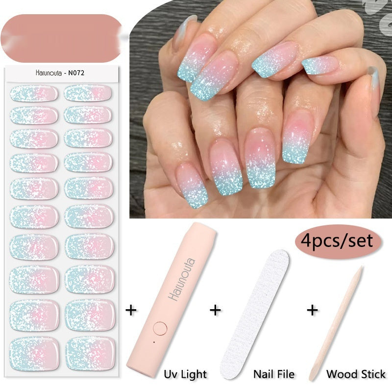 Female Nail Stickers Set with Light Machine for CHF and United States - US united states chf nail stickers