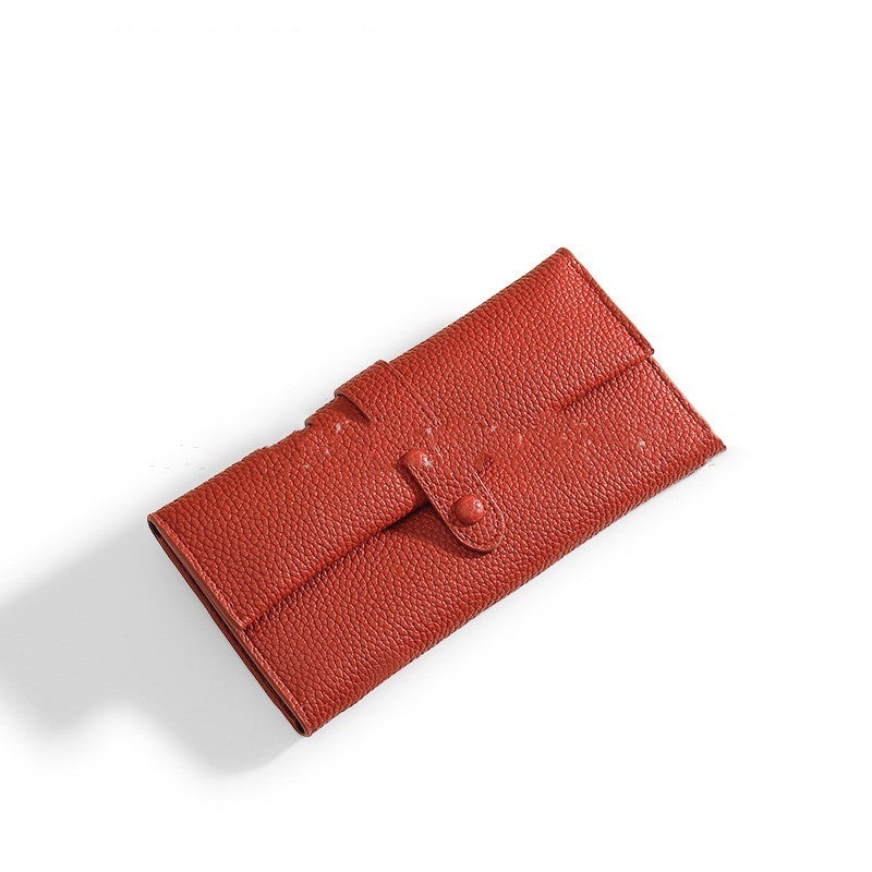 Female PU Leather Bag with Multiple Compartments for US and CHF Currencies - Purse So Simple Even Your Cards Will Laugh