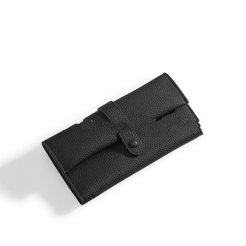 Female PU Leather Bag with Multiple Compartments for US and CHF Currencies - Purse So Simple Even Your Cards Will Laugh