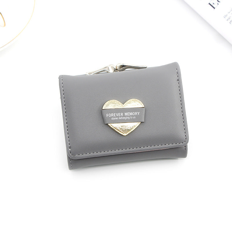 Female PU Leather Card Holder with Short Money Clip for United States - Fashion Women’s Cash Confusion short money clip
