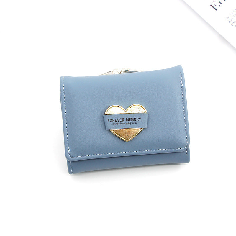 Female PU Leather Card Holder with Short Money Clip for United States - Fashion Women’s Cash Confusion short money clip
