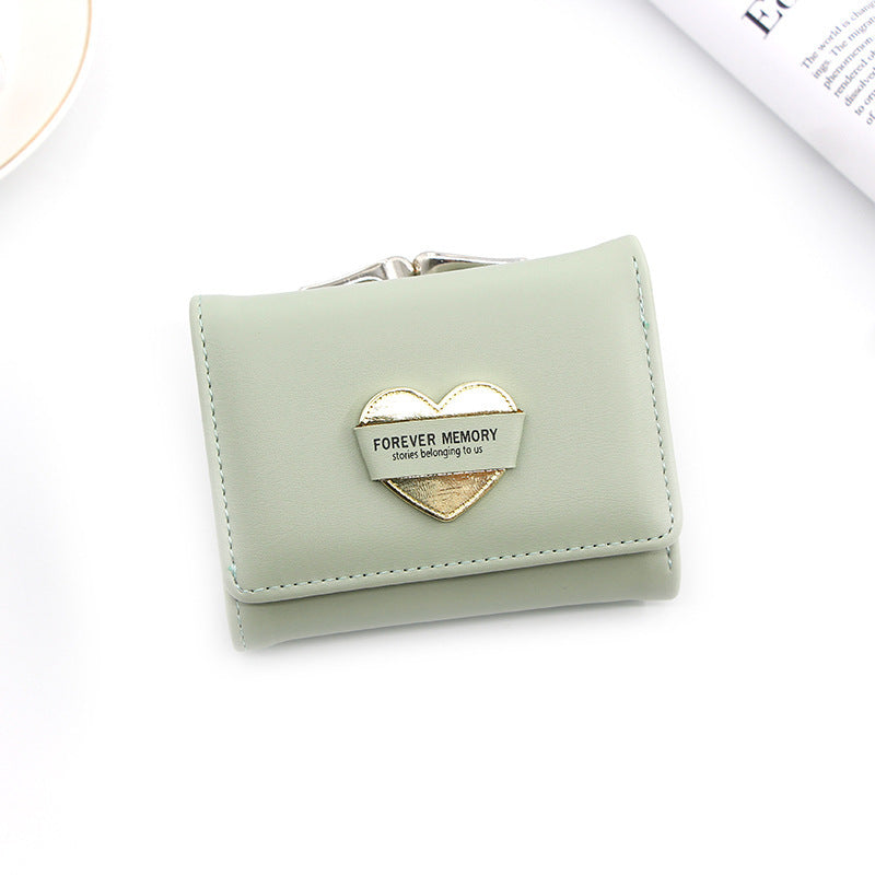 Female PU Leather Card Holder with Short Money Clip for United States - Fashion Women’s Cash Confusion short money clip