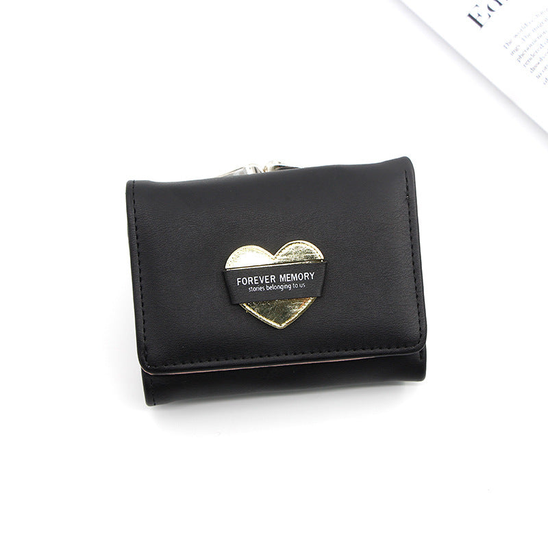 Female PU Leather Card Holder with Short Money Clip for United States - Fashion Women’s Cash Confusion short money clip