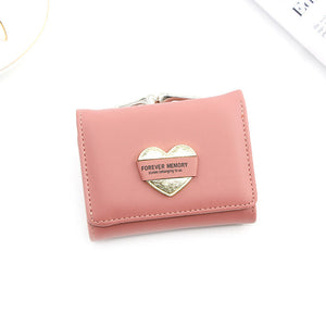 Female PU Leather Card Holder with Short Money Clip for United States - Fashion Women’s Cash Confusion short money clip
