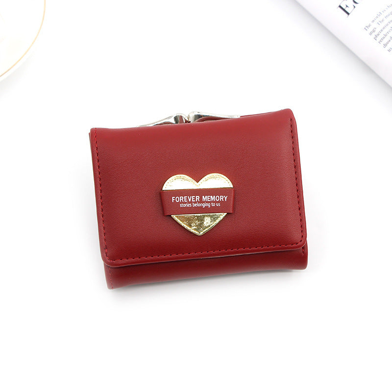 Female PU Leather Card Holder with Short Money Clip for United States - Fashion Women’s Cash Confusion short money clip